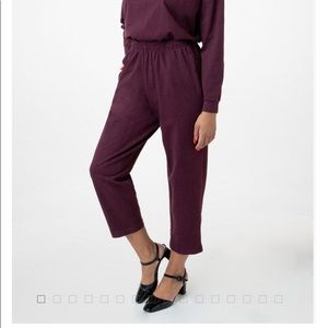 Heavy Jersey Garment Dye Casual Pants. Port.